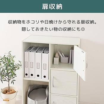 ホワイト収納家具 棚付き 本収納 Amazon｜本棚 大容量 5段 6段 2連 本棚 防塵 扉付き 白 黒 収納