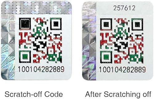Miniatura 4 de 1000 unidades de etiquetas de seguridad 3D de 0.73 x 0.83 pulgadas (0.748 x 0.827 in), adhesivos de código QR antifalsificación, se pueden verificar