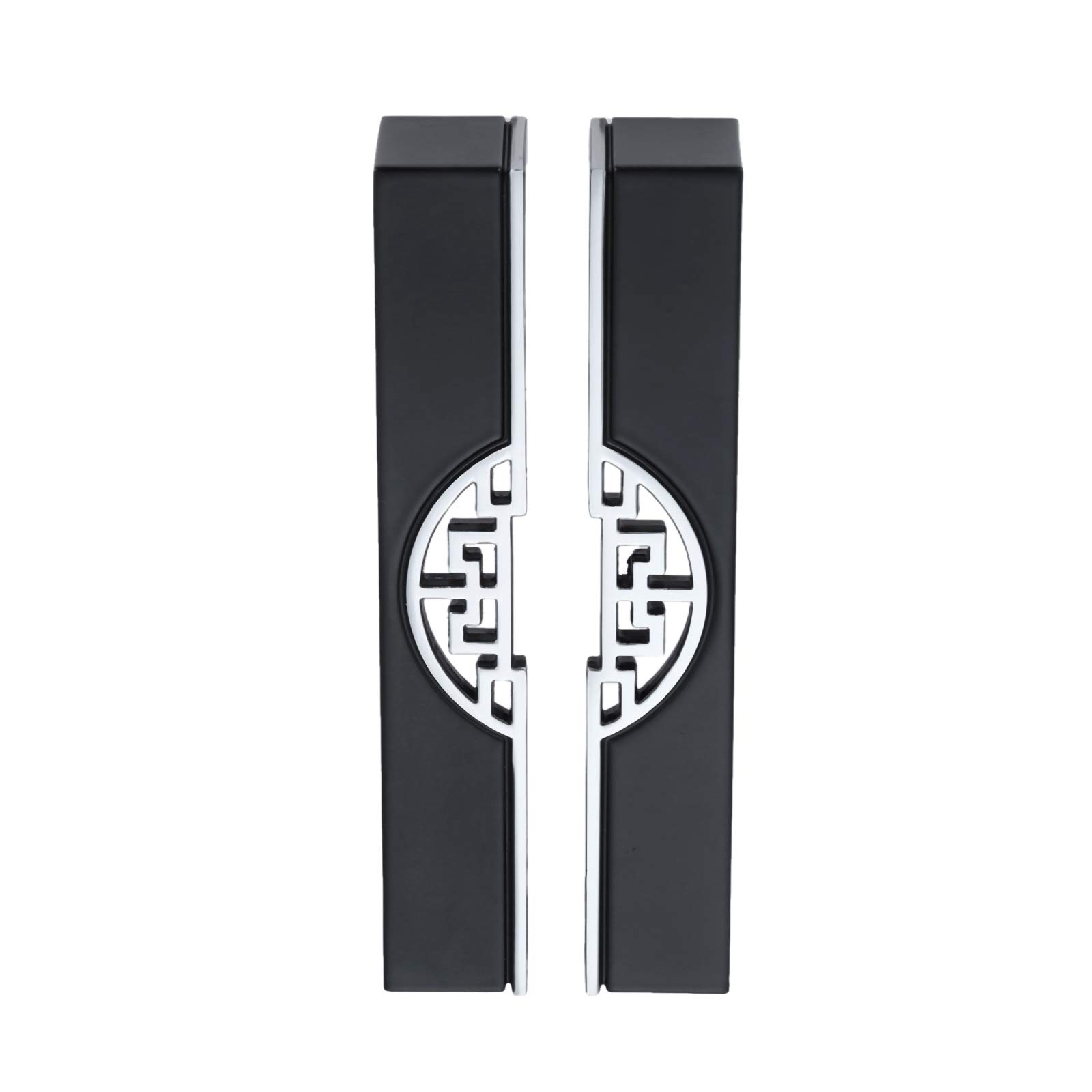Mgoodoo Black Outdoor Pull Handles For Doors Pull Handle 128Mm For Outside Internal Shed Door Zinc Alloy Knobs Hole Pitch-Pack Of 2