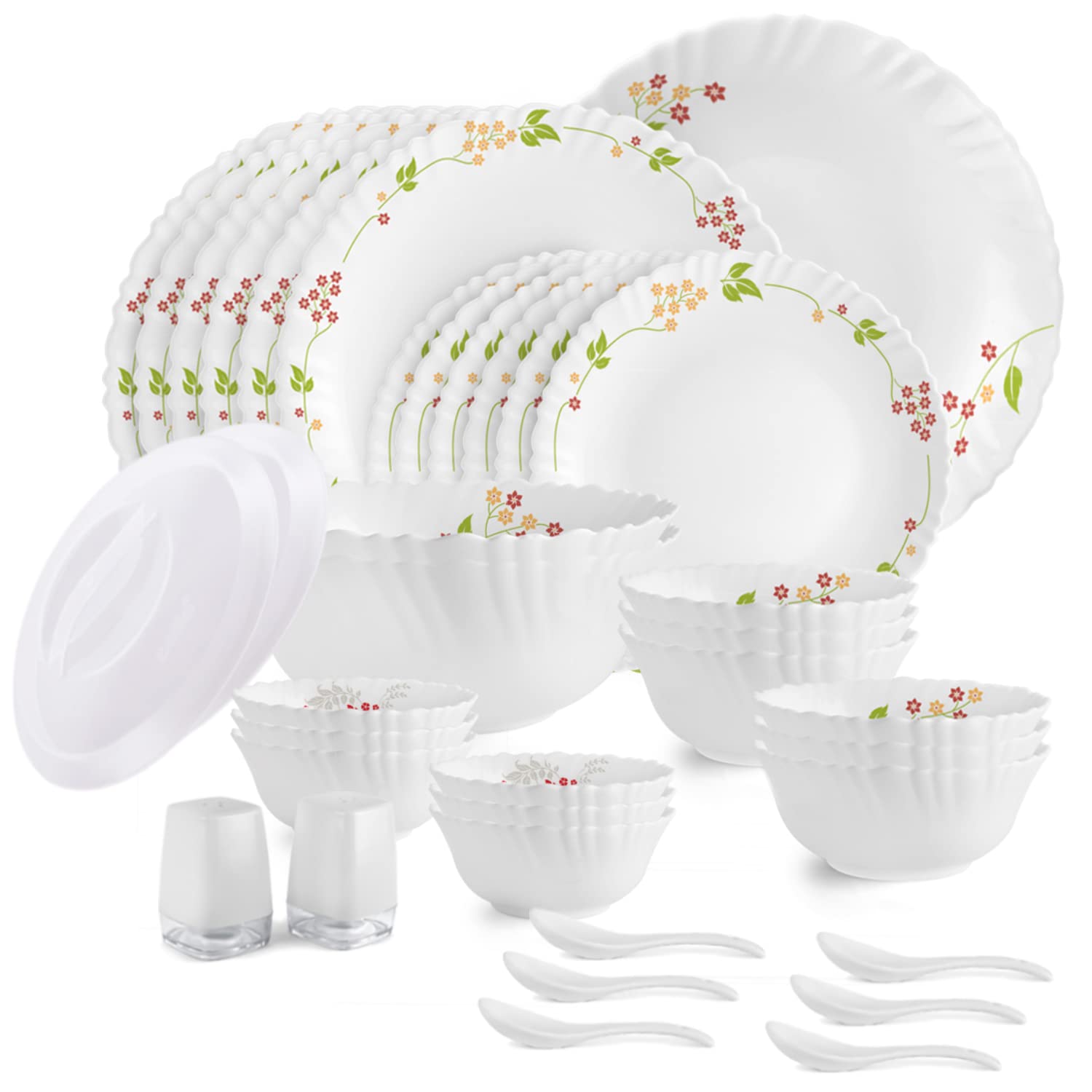 Cello Secret Garden Dinner Set - 35 Piece Opalware -13