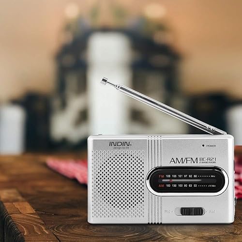 Miniatura 6 de Receptor de radio AM/FM portátil, radio AM FM de bolsillo con antena telescópica altavoz integrado y conector para auriculares para viajes al aire