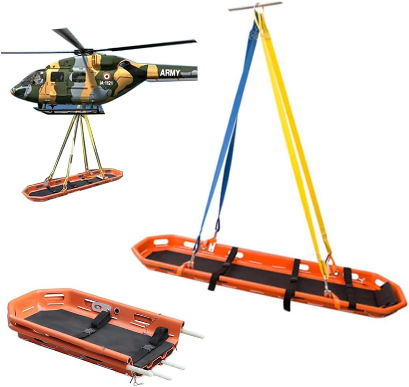 Barella a cestello di salvataggio con imbracatura speciale Barella a cestello di salvataggio portatile per soccorso medico, ospedali, cliniche, famiglie, campi sportivi