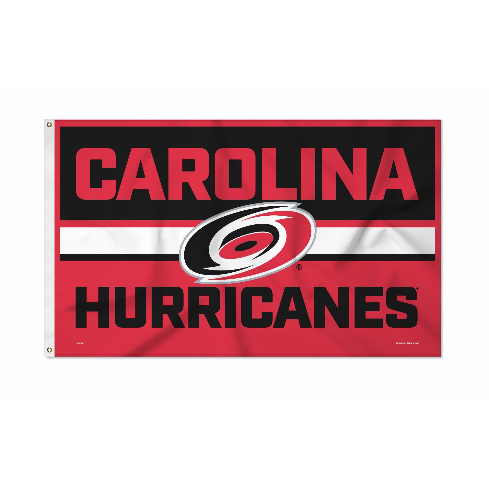 Bandera Carolina Hurricanes NHL de 3x5 pies de Rico Industries para decoración interior