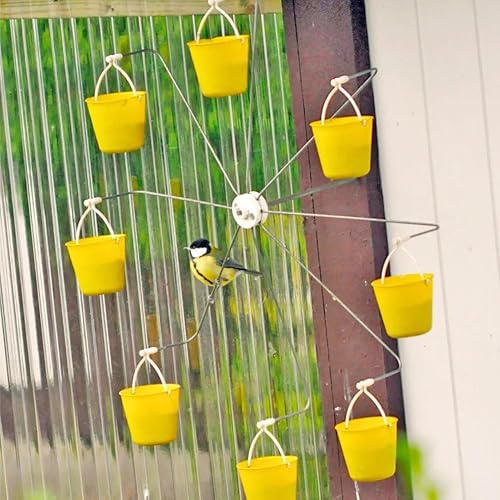Miniatura 5 de Comedero para pájaros de noria con encanto, comedero para colibríes, comedero para colibríes para colgar al aire libre, juguete de rueda de fortuna