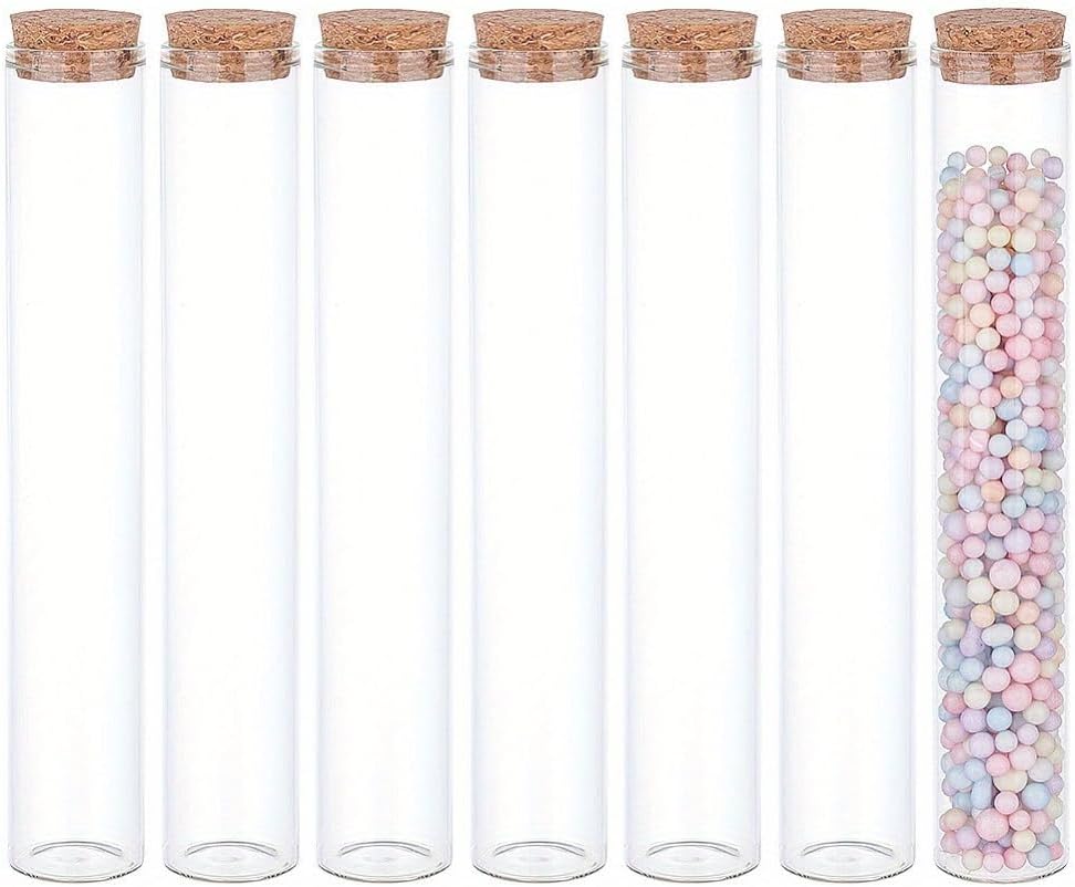 10pcs 100ml Bottles,Mini Glass Bottles,Small Glass Jars for Wedding Favors,Halloween Decorations,Baby Shower,Party Favors 30x180mm