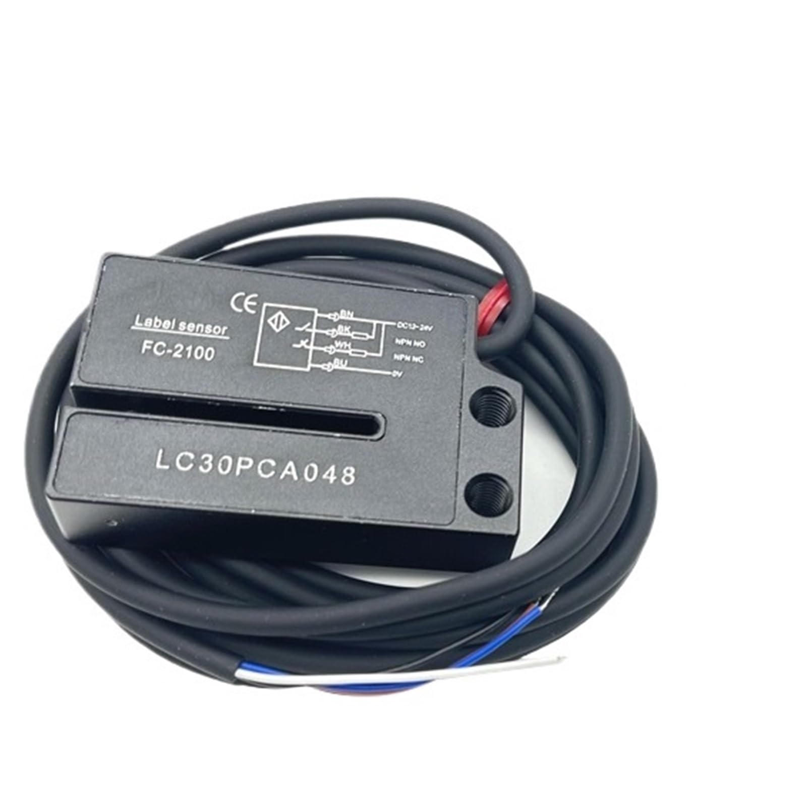 PXQCHAVLN 1pcs FC-2100 FC-2100P Lable Sensor 4 wires NO NC Electric Label Detector Photo(FC-2100 NPN)