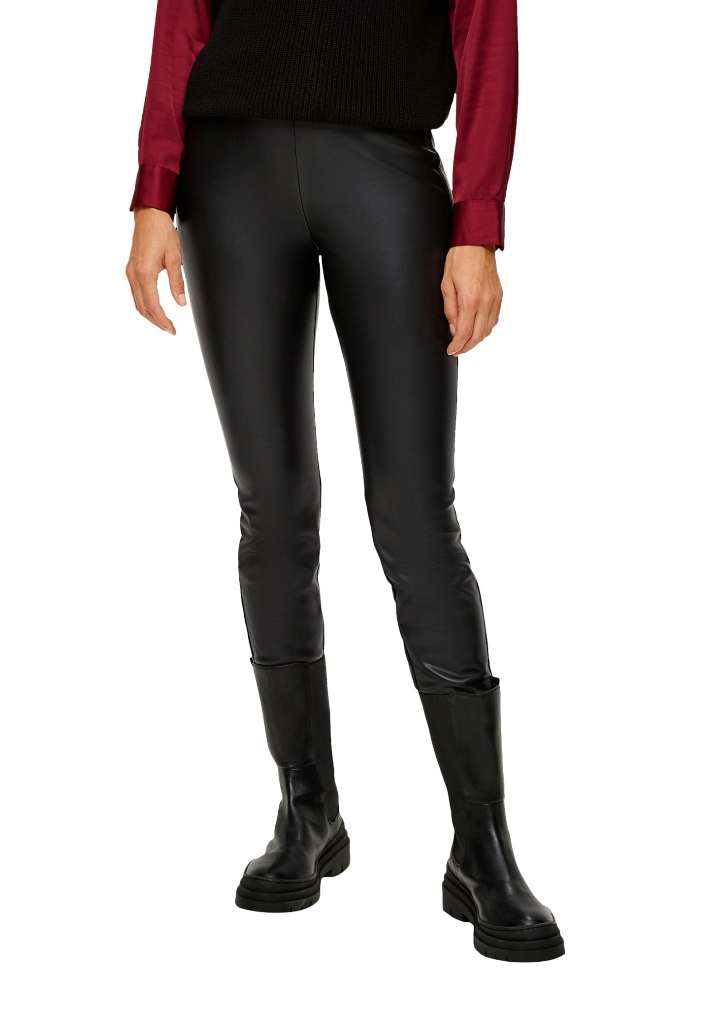 s.Oliver Extra Slim: Leggings in Leder-Optik