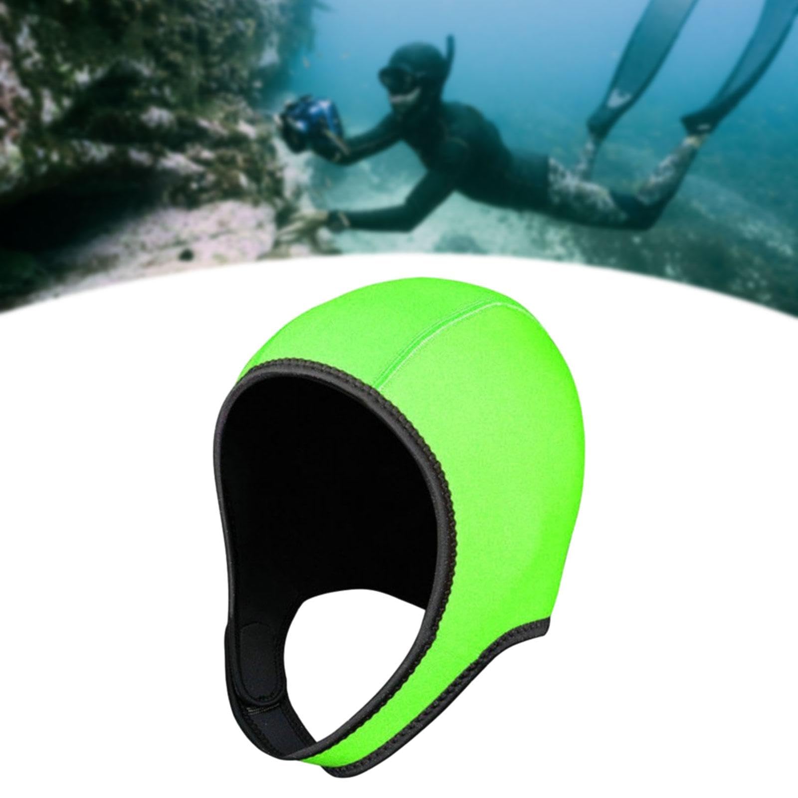 Taucherhaube Neopren Kapuze Zum Schwimmen Und Tauchen mit Kinnriemen Komfortabler für Erwachsene Und Kinder Schnell Trocknende Bedeckung für W