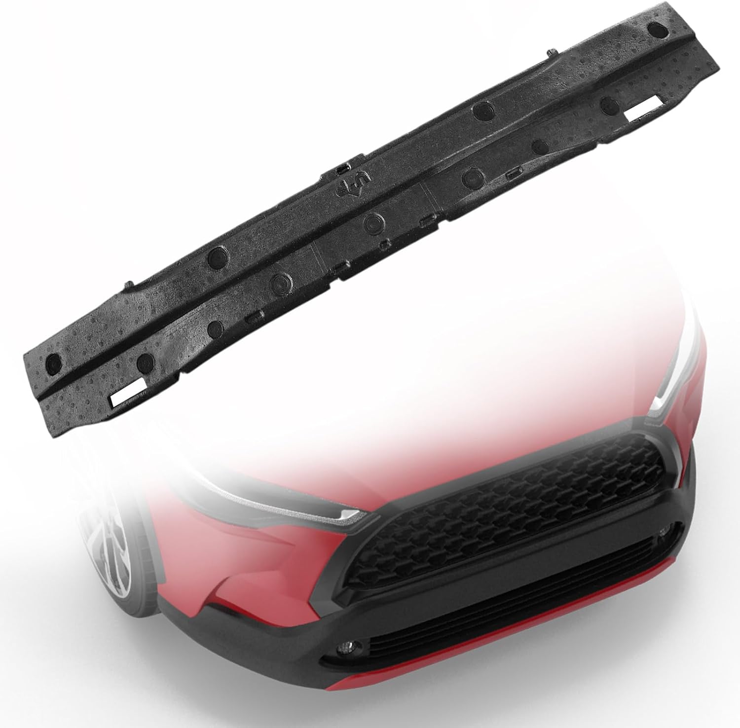 YHTAUTO Front Side Bumper Absorber Compatible with Honda Civic 2012, Black Bumper Face Bar Impact Energy Absorber