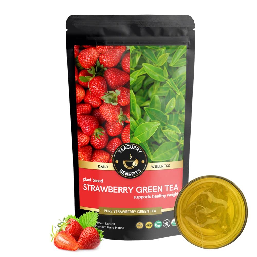 TEACURRY Strawberry Green Tea (100 Gram Loose) - Sweet Flavour of Strawberry | Immune With Vitamin-C | Made with Pure Leaf & Natural Ingredients (B0C3J27HP9) Amazon Price History, Amazon Price Tracker