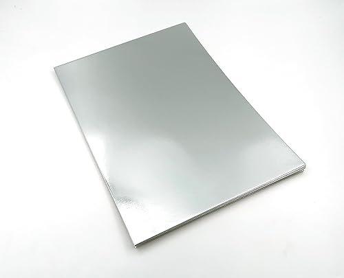 Miniatura 6 de TGXRZX Papel metálico de color de papel de aluminio con base de tarjeta de espejo, papel con purpurina, 15 piezas de cartulina hecha a mano para