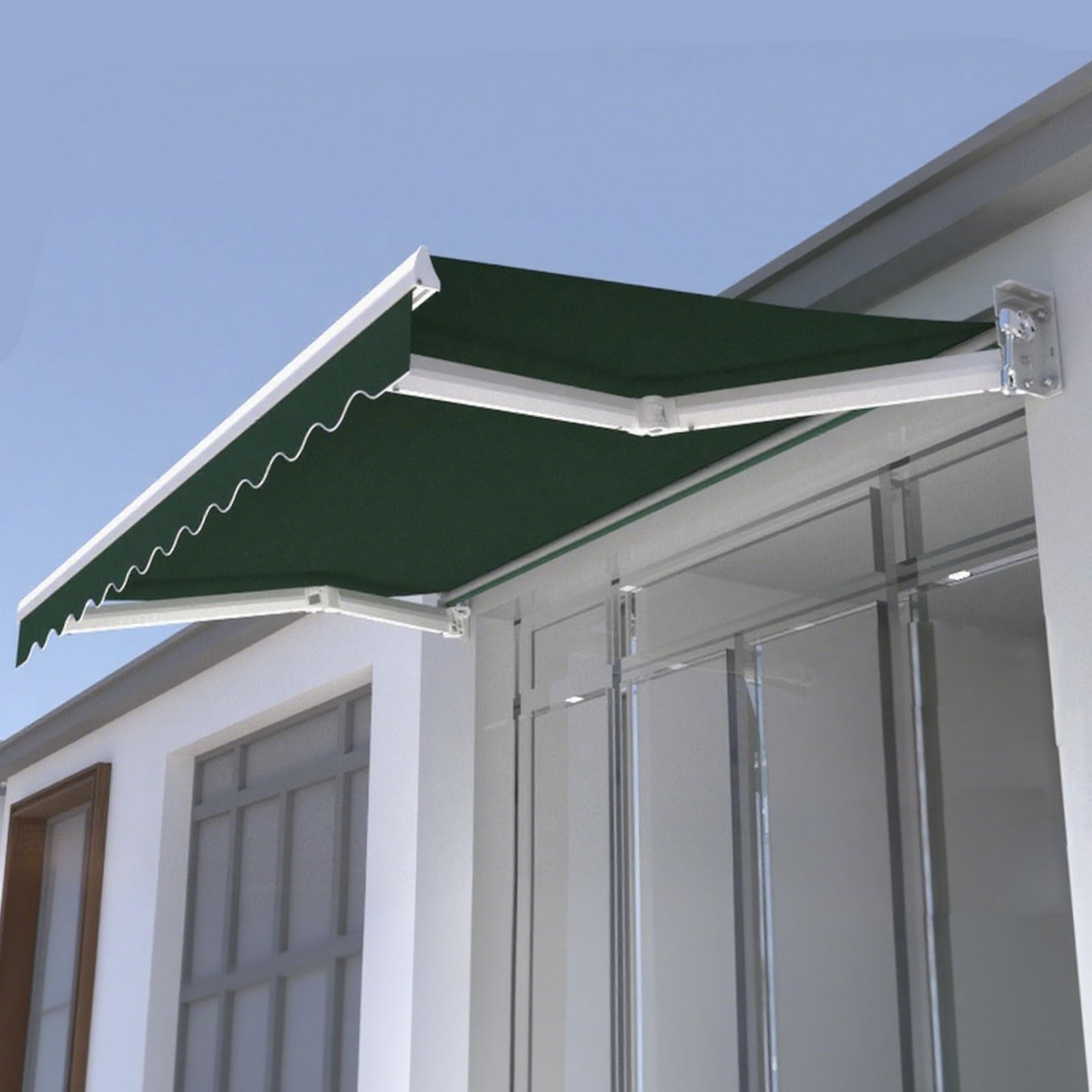 LWJSOCP Outdoor Patio Awning Canopy for Door & Window UV & Rain Protection 150x100cm (59x39in) Durable r for Entrances Porches and Courtyards
