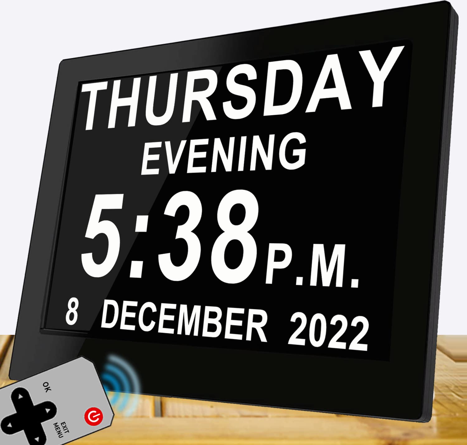 Buy 【Upgraded】19 Alarms, 8 Inch Large Clock, Level 10 Auto Dimmable