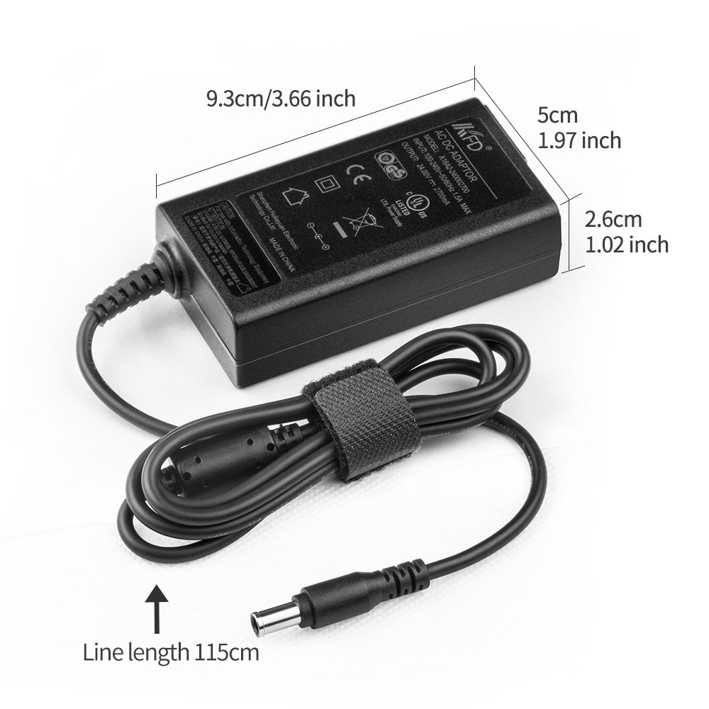 KFD 24V 2,7A Bloc d'alimentation Chargeur pour Epson Scanner V750 v750-M Pro v800 v850 V850 Pro 3170 J221A J221 J252A J252Workforce ES-400 II ES-500W II ES-500WR DS-530 DS-770 DS-780N Adaptateur