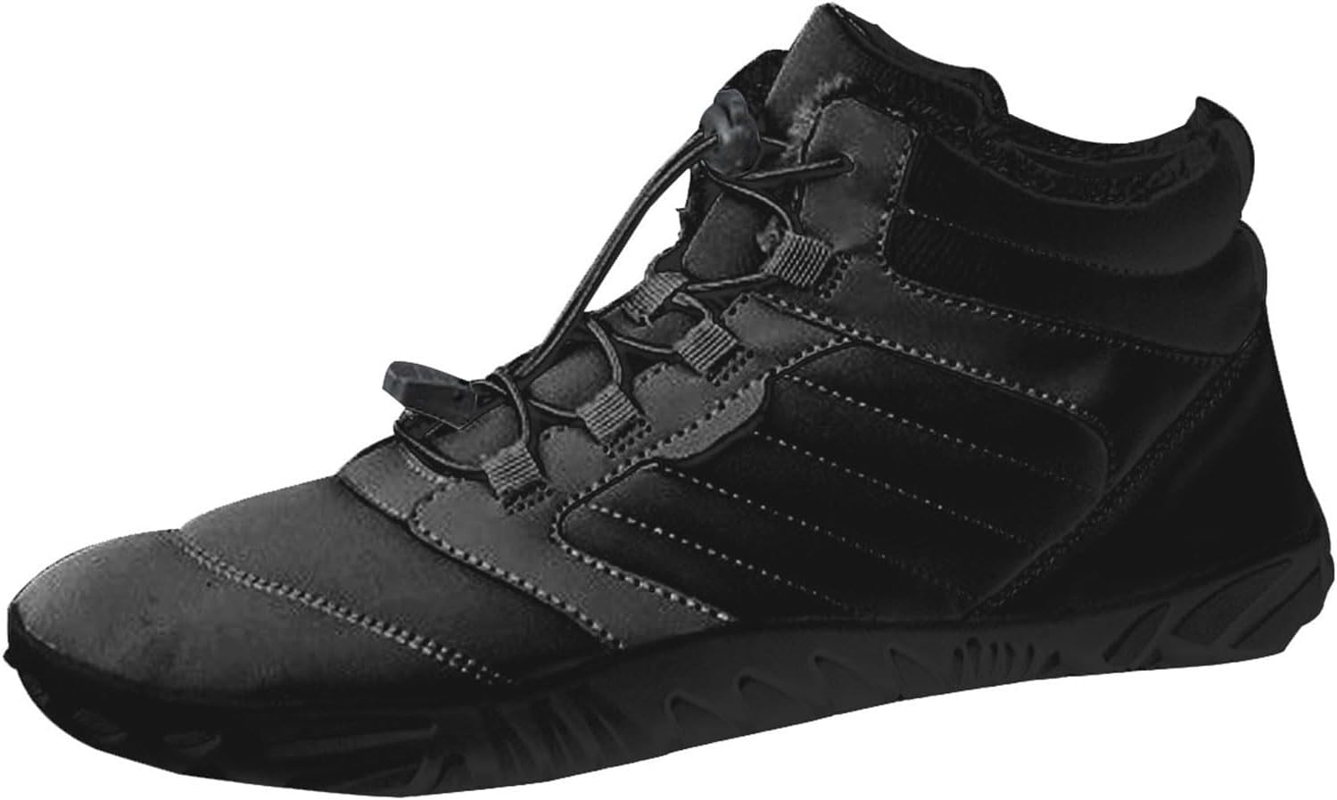 Gyaimxfu 2024 Chaussures d’hiver pieds nus pour homme et femme Bottes d’hiver imperméables doublées chaudes Bottes de neige pour homme et femme Chaussures de path imperméables avec massive boîte à