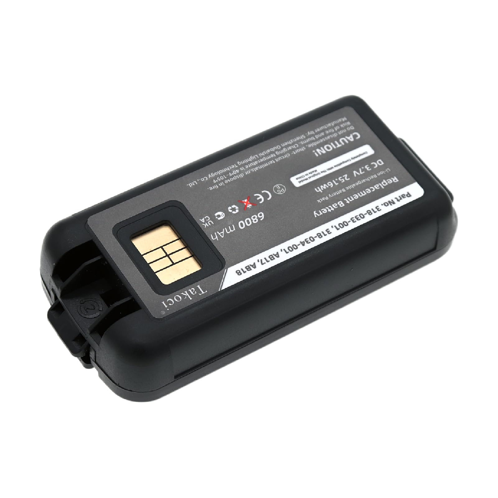 Youejoeq (12pcs) 6800mAh Replacement Battery for Dolphin CK65,CK65,CK3,CK3X,CK3XR,CK3B,CK70,CK71, CK75,EDA60K,EDA61K,Fits Part No.318-033-021,318-063-001,318-046-031,318-034-013