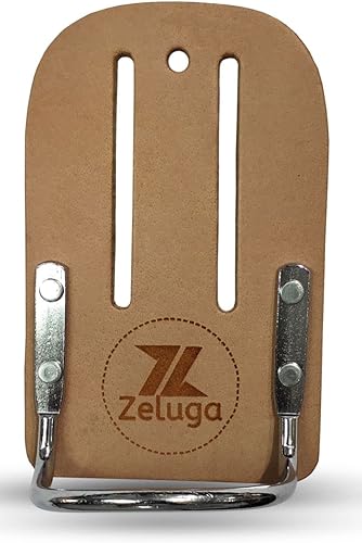 Soporte de martillo de cuero con lazo de acero resistente