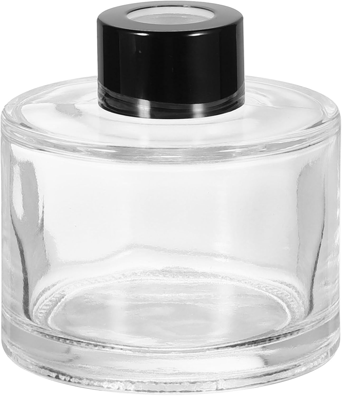 HARFINGTON 120ml/4oz Empty Glass Diffuser Bottle 3" x 2.8" Refillable Fragrance Accessories Aromatherapy Jar Container for Replacement Reed Diffuser DIY Home Bathroom Transparent