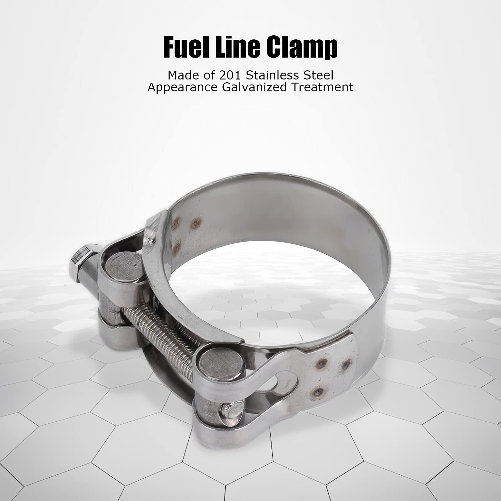 Hose Clamps Assortment Kit, 10Pcs Hose Clamp, 201 Stainless Steel Adjustable Pipe Tube Clamps, Reinforced Full Core Appearance, Strap Clamps (40-43mm)