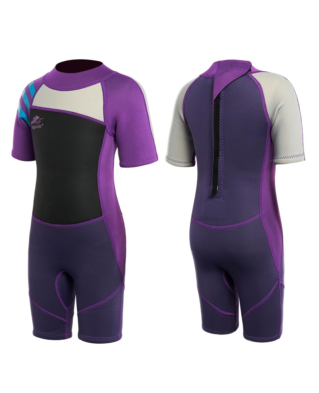 Gogokids Shorty Wetsuit Kids, 2.5mm Neoprene Thermal Short Wet Suit with Back Zipper, UV Protection Wetsuit for Boys & Girls Aged 3-10 for Swimming, Surfing, Snorkelling & Diving โ image 1
