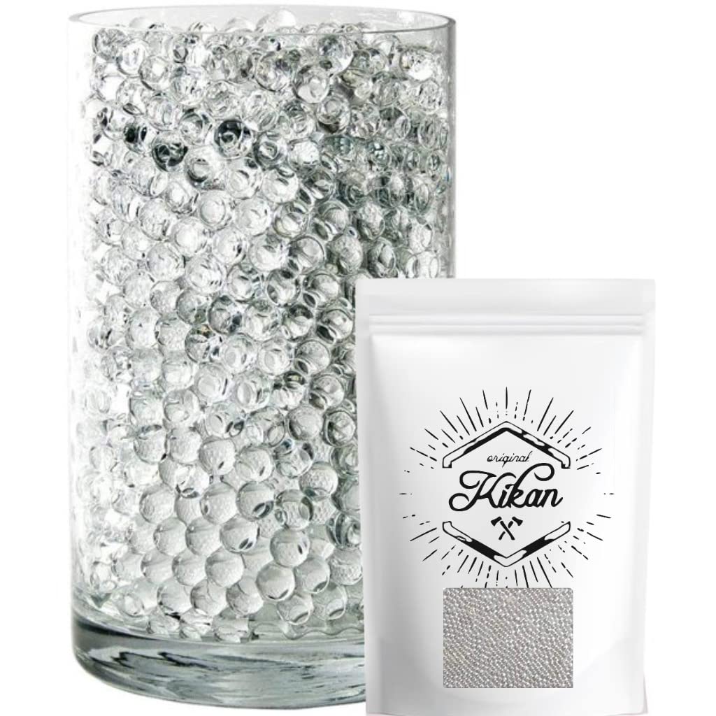 original kikan 10000 pcs Clear/Transparent Water Beads Water Gel Balls Vase Filler Beads,Vase Fillers for Floating Pearls, Floating Candle Making, Wedding Centrepiece, Floral Arrangement