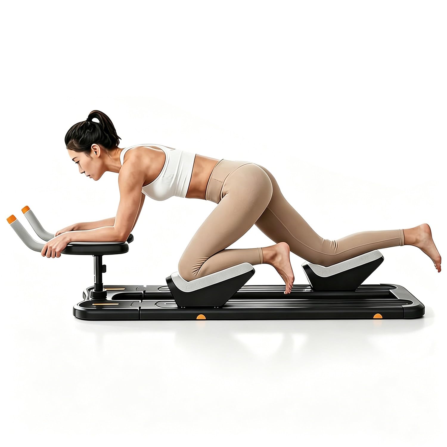 SAIYERUS Crawl & Spine Twist and Stretch Trainer - Full Body Low-Impact Cardio Machine with Adjustable Hand Grips, Knee Support & Steel Frame, Powerful fat-burning, Home Gym Equipment