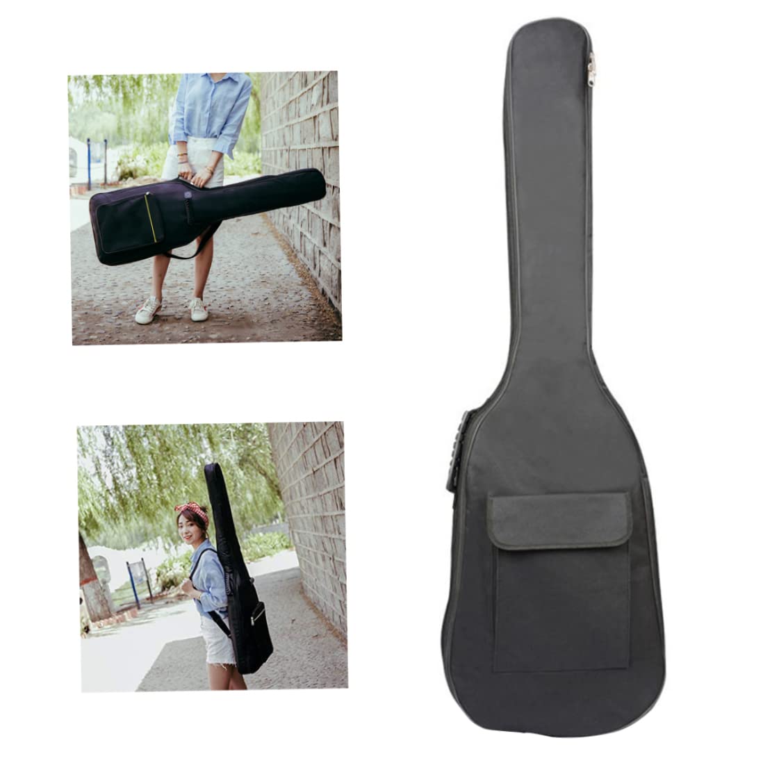 Bolsa para bajo eléctrico, Acolchada, Impermeable, de 5 mm de Grosor, con Correas de Hombro Ajustables, Funda para bajo eléctrico, Mochila para, Funda para, para eléctri