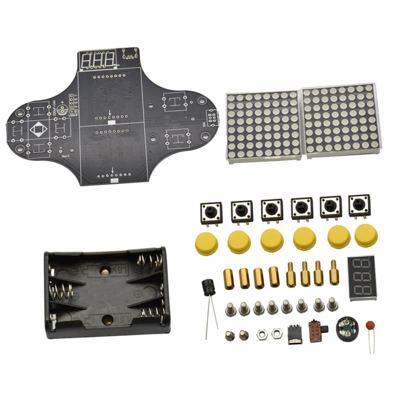 Kit Fai da Te Console di Gioco Elettronica Retrò per Ragazzo Ragazza, Pratica Saldatura con Alimentazione USB e Codici Modificabili, Imparare Programmazione e Elettronica,