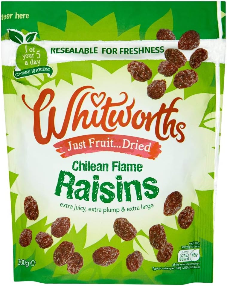 Amazon.com: Whitworths Jumbo Flame Raisins 300g