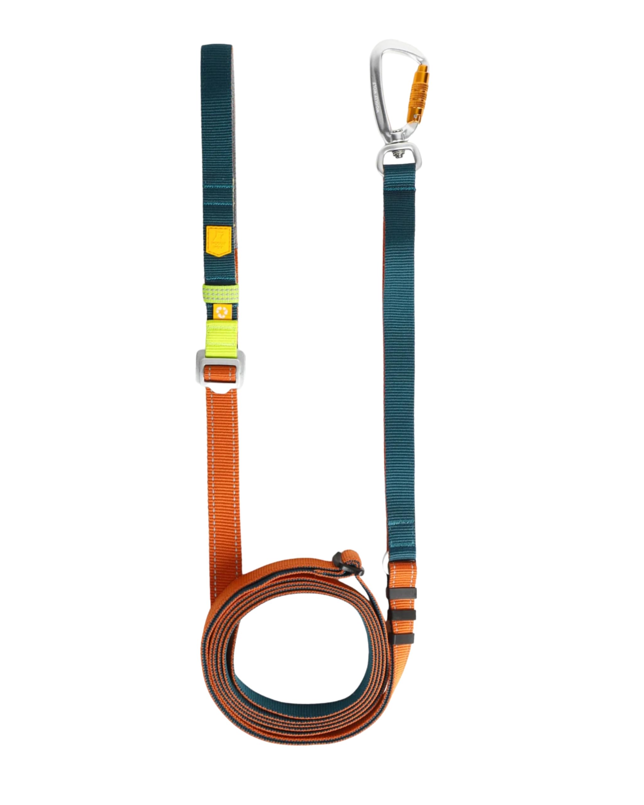 Woolly Wolf Color Block Multi-use Leine Terracotta Mix - Verstellbare Hundeleine 170 bis 300 cm, Reflektierende Führerleine aus recyceltem Polyester
