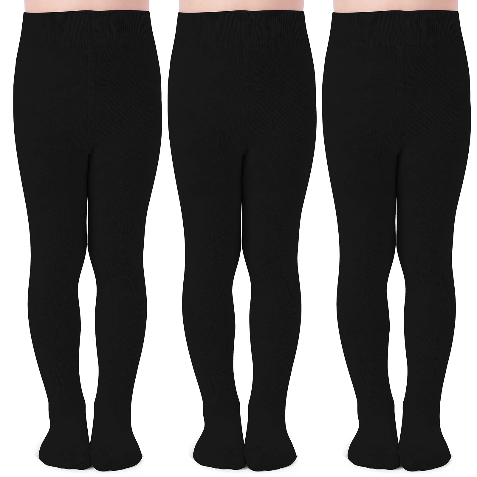 tanzdunsje Mädchen Strumpfhosen Kinder Strickstrumpfhose Baumwolle 3 Pack halten warm