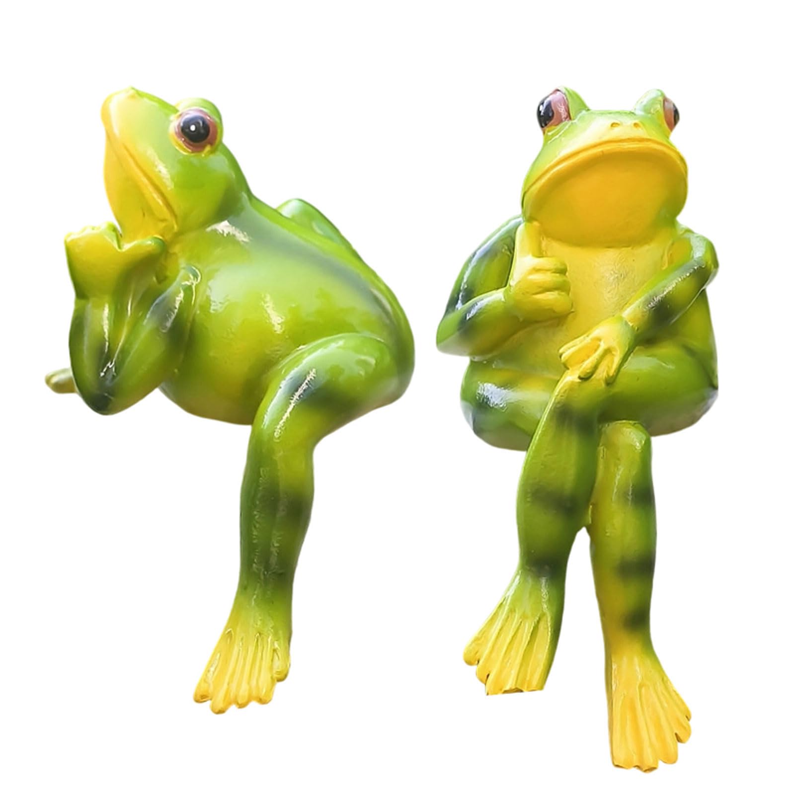 Kaeltsyn Miniature Frog Garden Statues Pots Huggers Decorations for Plant Outdoor Yard Ornament Miniature Frog Figurines Plant Decorations for Pots