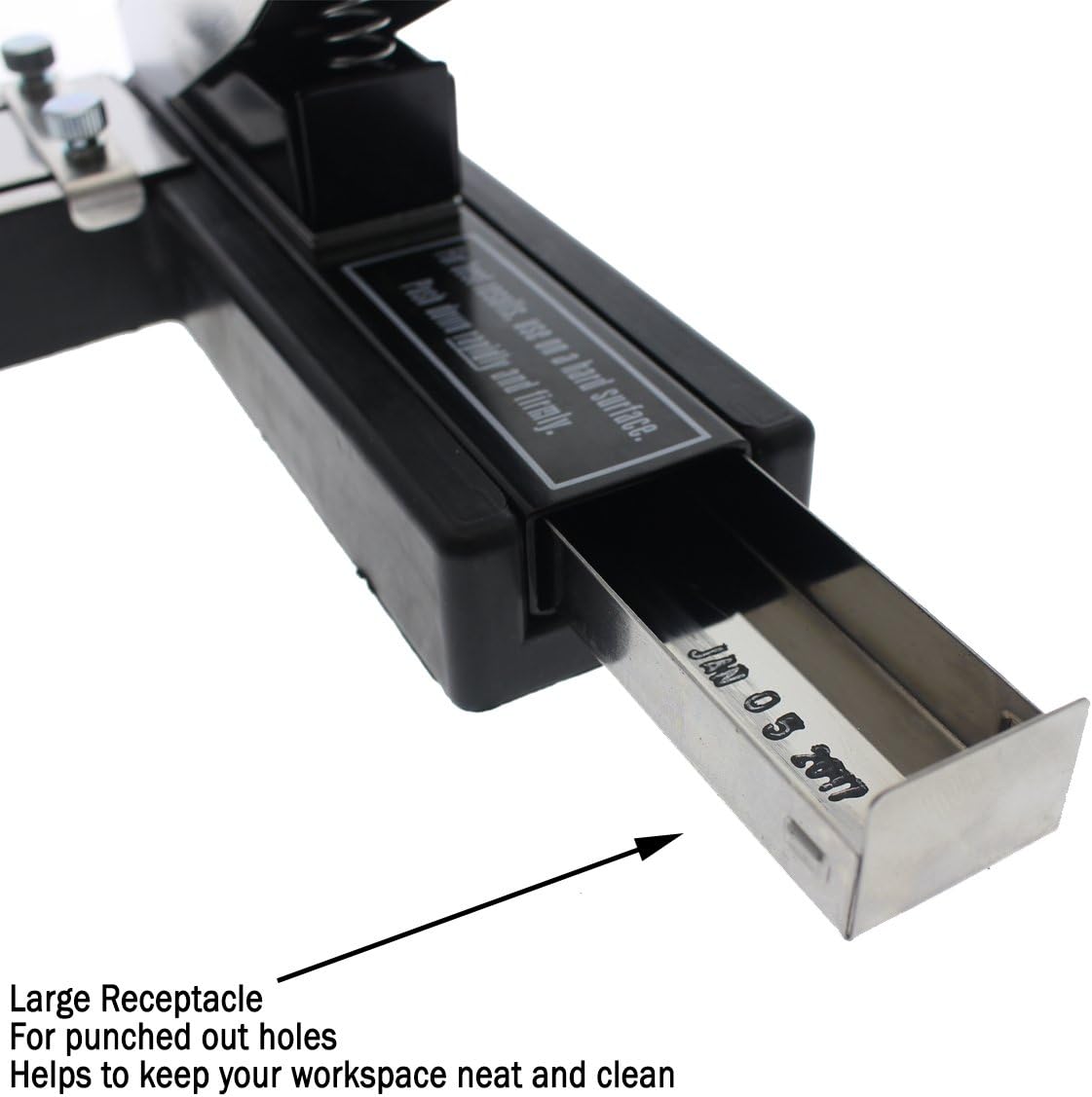 Heavy Duty Stapler Style ID Badge Slot Hole Punch (Rectangle) - with Adjustable Guides and Non-Skid Base for PVC & Plastic and Laminated Paper Cards by Specialist ID