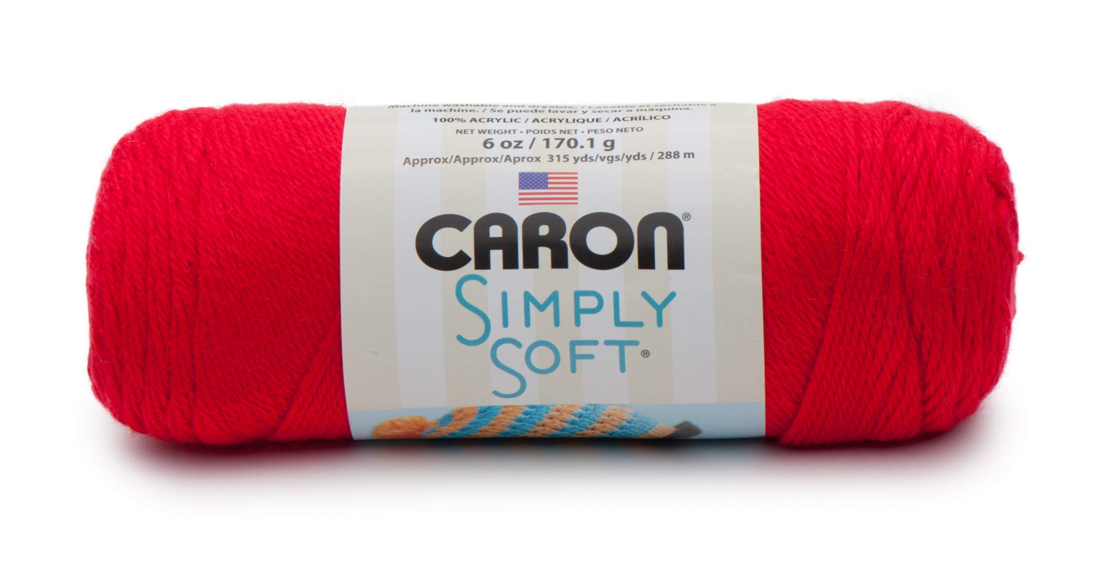 Caron Simply Soft Yarn Red