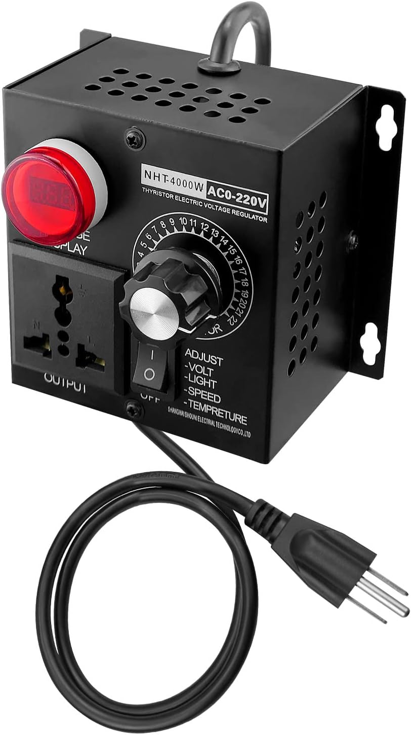 Azucyzi Premium AC Motor Speed Controller 120V - Adjustable Fan Speed ...