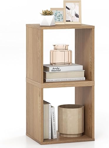 LOKO Organizador de almacenamiento apilable de 2 cubos organizador de almacenamiento independiente con dispositivo anticaídas estantería de