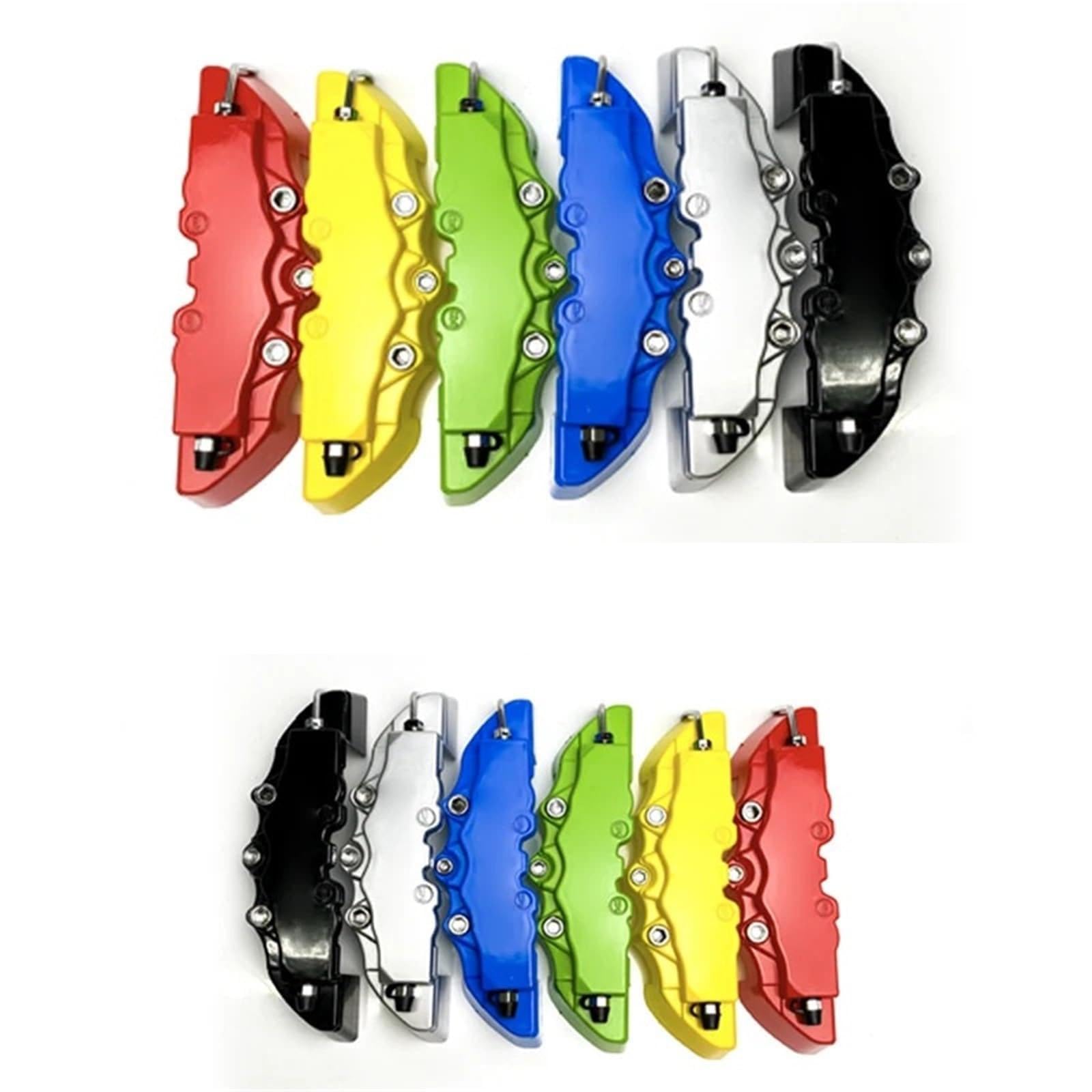Pinzas de pistones de freno Ajuste para Dodge Apto para Lexus 2-4 piezas 3D ABS cubierta de pinza de freno de coche carcasa de disco de freno(4Pcs M and S Blue)
