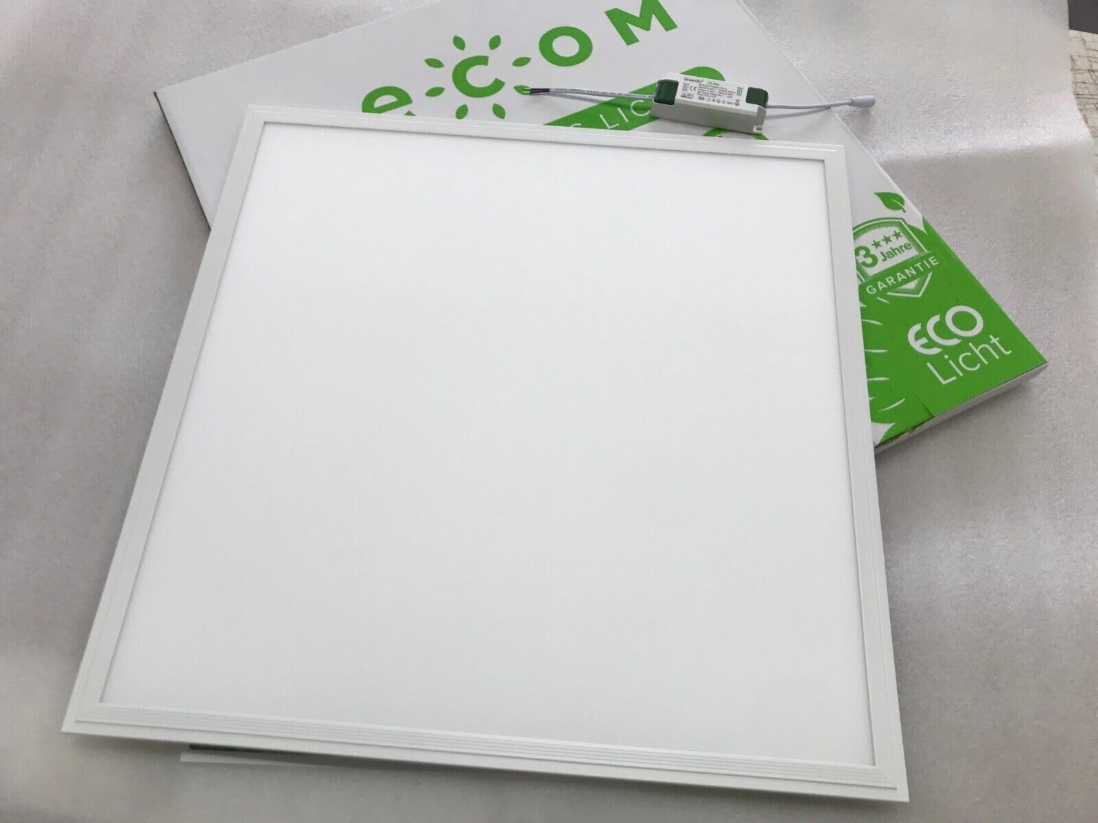 LECOM 2x LED Panel 62x62 Neutralweiß 4000K 4000lm Flach Aufbau mit Rahmen | LED Deckenleuchte mit gleichmäßiger Lichtverteilung. Mit Aufbaurahmen ideal für Küche, Wohnzimmer, Flur, Büro, Arbeitsraum.