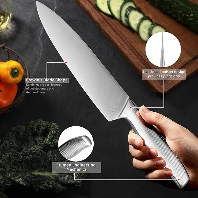 Set Cuchillos Cocina 5 Piezas Acero Inoxidable miniatura 4