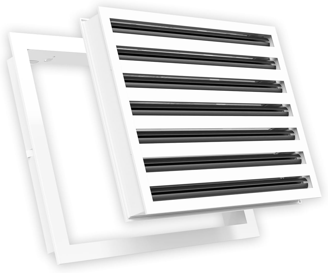 QuietCool 16x12 Modern Design AC Grille - Aluminum White - Air Vent - Linear Slot Diffuser - Register Grille for Heating and Cooling - Compatible with Ceiling, Wall, or Floor Registers