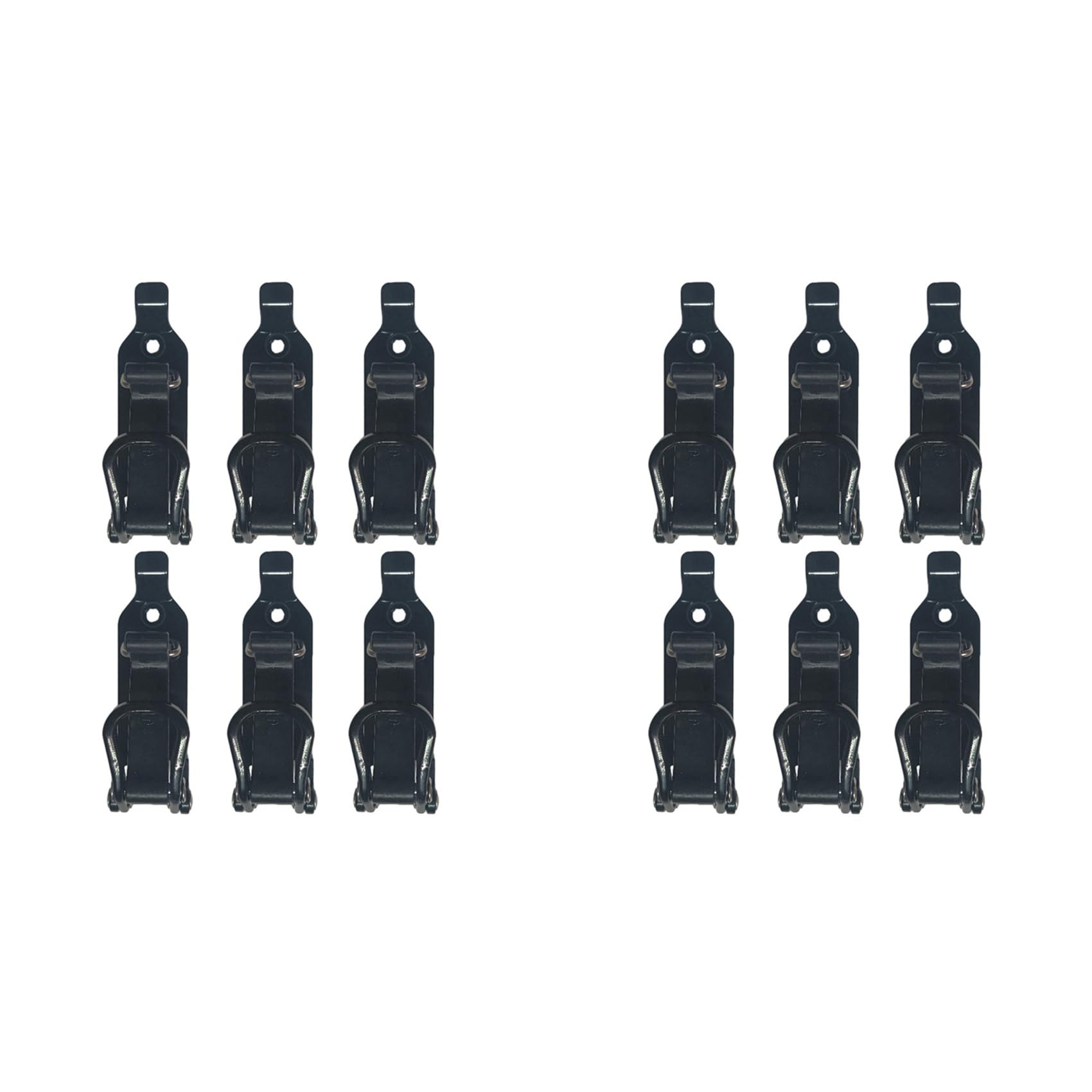 Jnchdghwa Black 12Pcs Shovel Mount For Roof Rack, Metal Wall Mounting Kit, Shovel Holder Clamp Wall Mount Kit Car Accessories