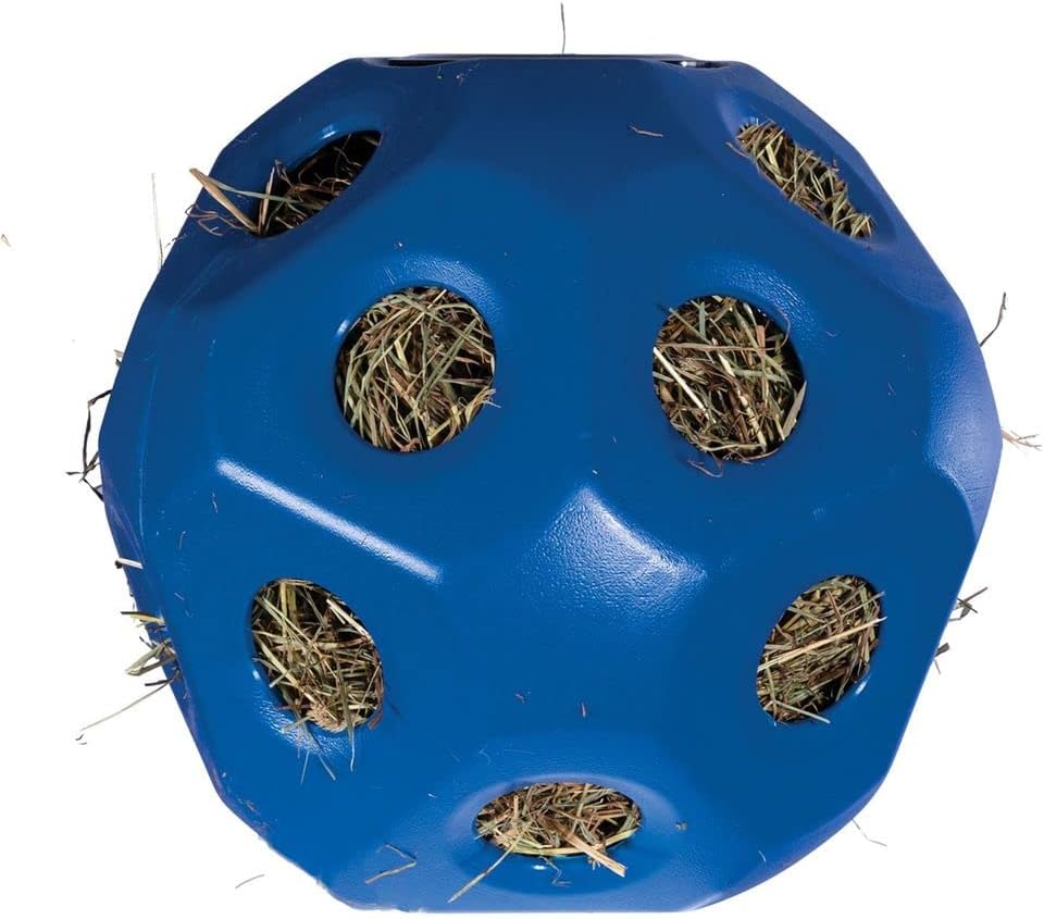 Schneiders Slow Feed Hay Ball Feeder for Horses Color Blue Horse Stable Companion