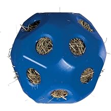 Schneiders Slow Feed Hay Ball Feeder for Horses | Color Blue Horse Stable Companion | Slow Feed Consumption | Boredom Buster | Durable Polyethylene