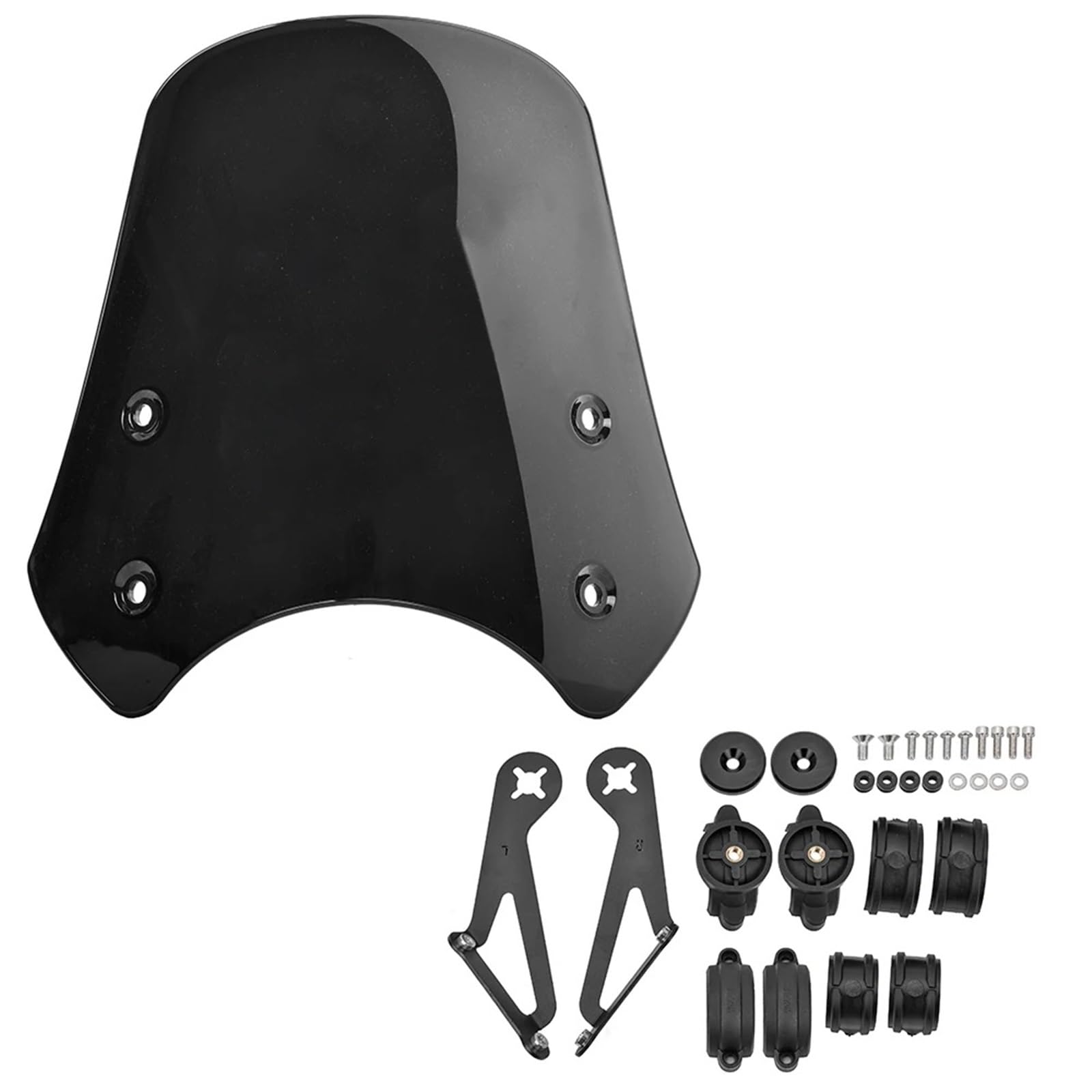 Pasuje do Harley Davidson FXDF Fat Bob FLD Switchback Street Osłona przeciwwietrzna 40-50 mm(Smoke)