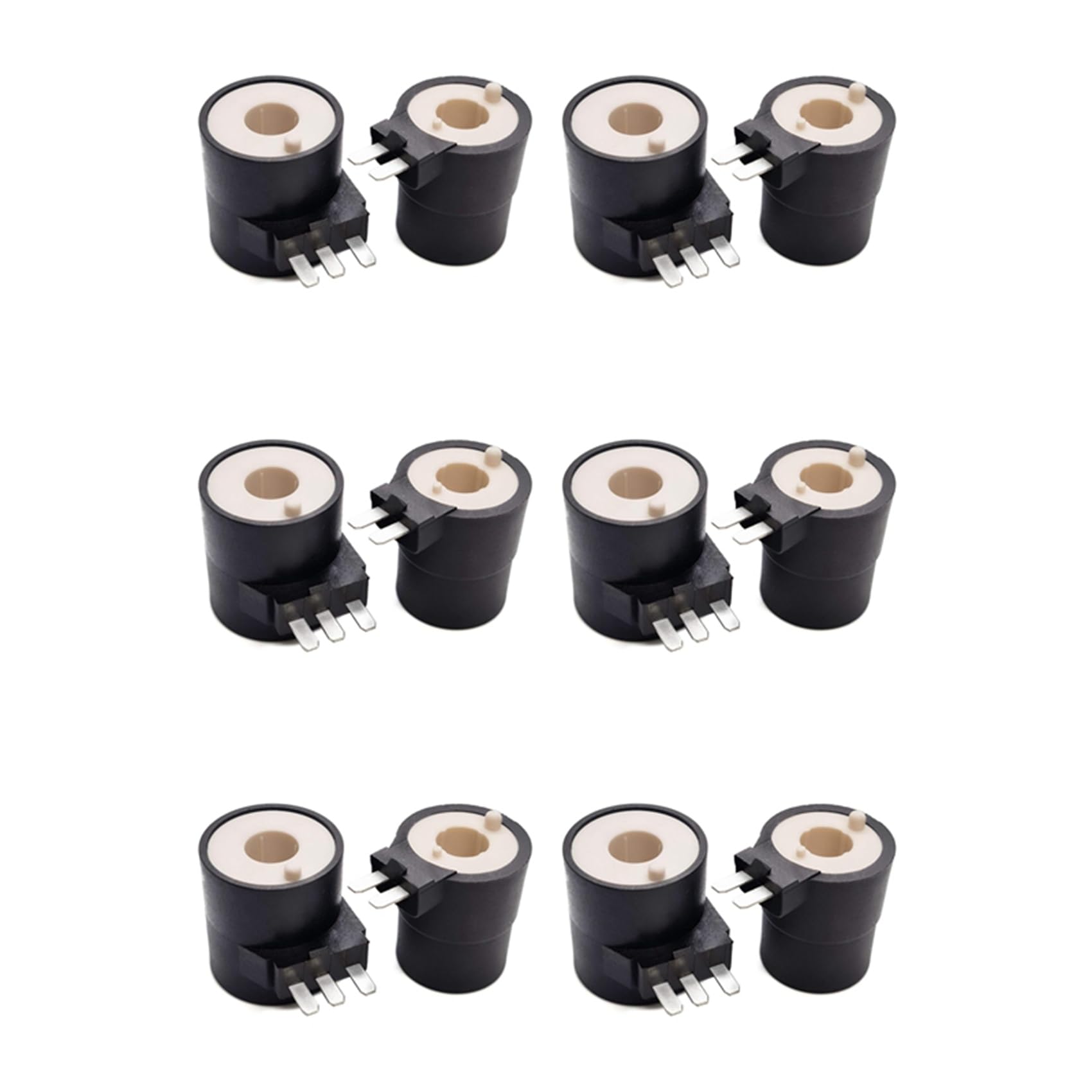 Jnchdghwa Black 6X 279834 Dryer Gas Valve Ignition Solenoid Coil Kit- Replaces Ap3094251 Ps334310 306105 306106 694540 694539 12001349