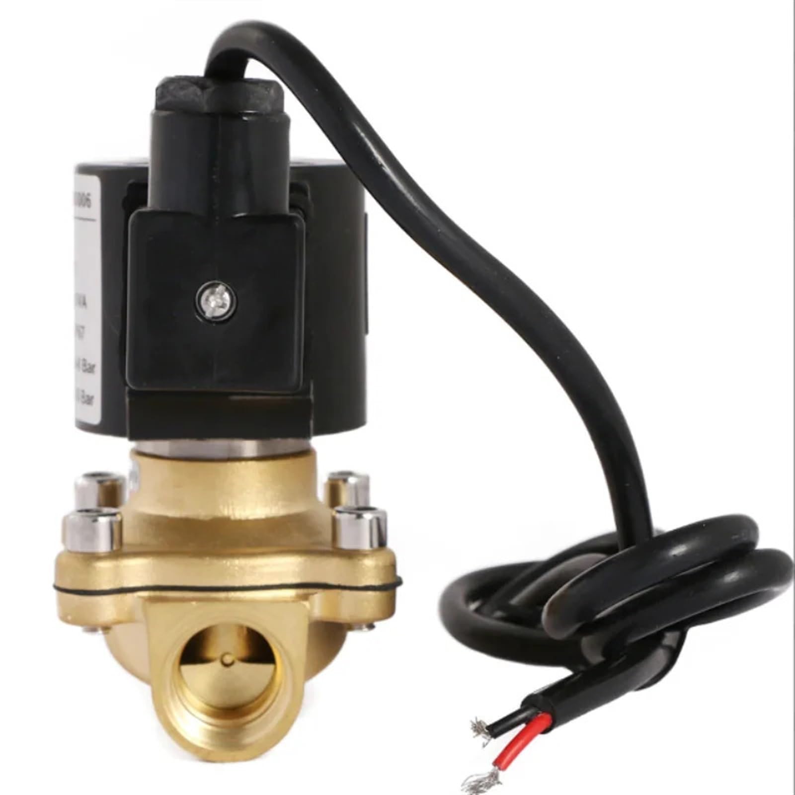Électrovanne 110V normalement fermée en laiton NPT 1 pouce pour eau et carburant