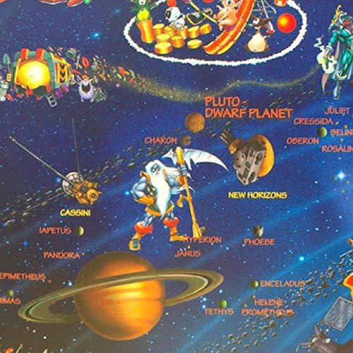 Miniatura 2 de Waypoint Geographic - Mapa ilustrado del sistema solar, mapas educativos para aprendizaje y decoración del hogar, manteles individuales fáciles de