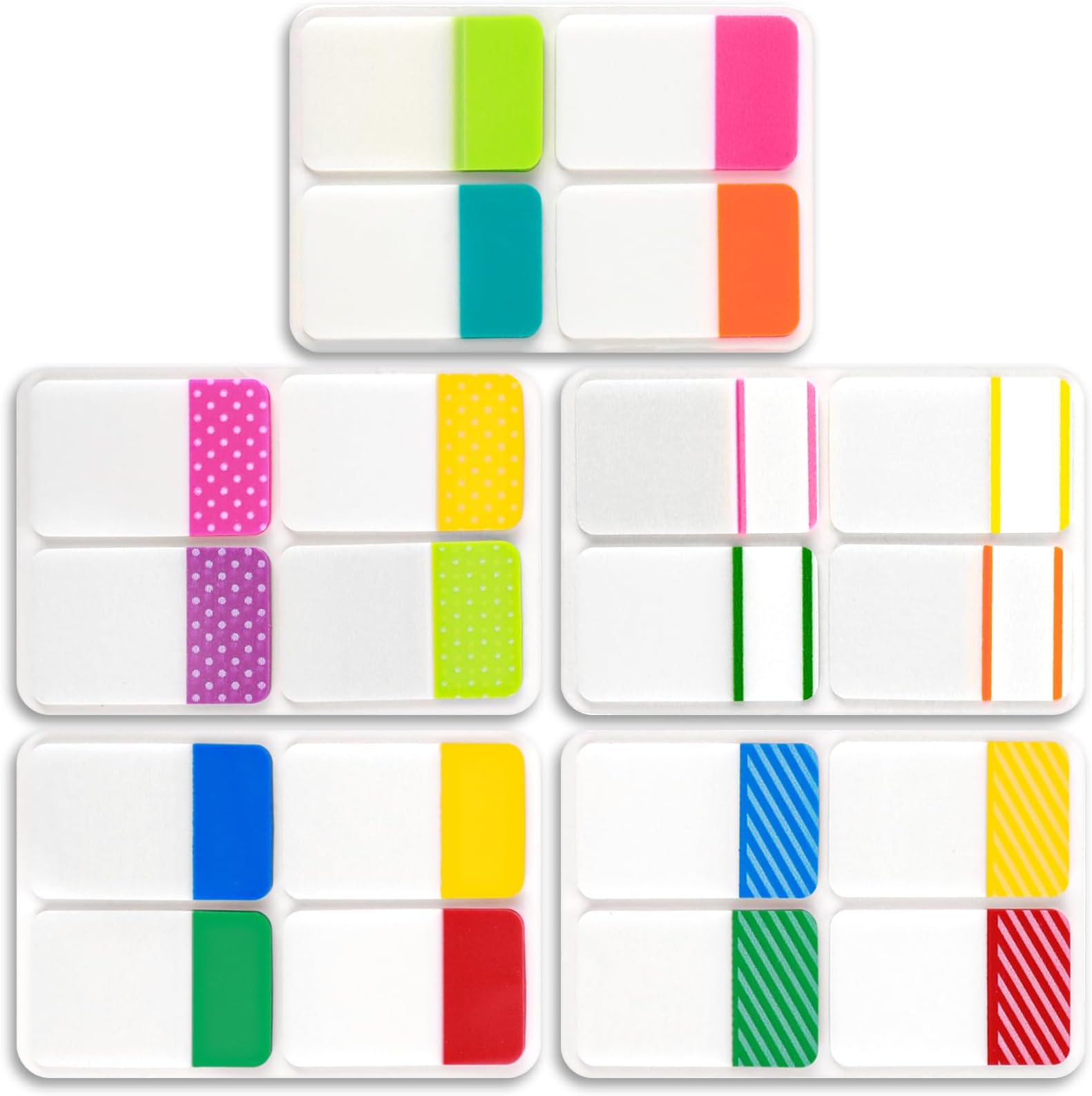 - 400 Pcs Sticky Index Tabs Colored Sticky Tabs Writable and Repositionable File Tab Self Adhesive Colored Page Markers Labels for Reading Notes Books Book Binders Papers Documents Classify Files