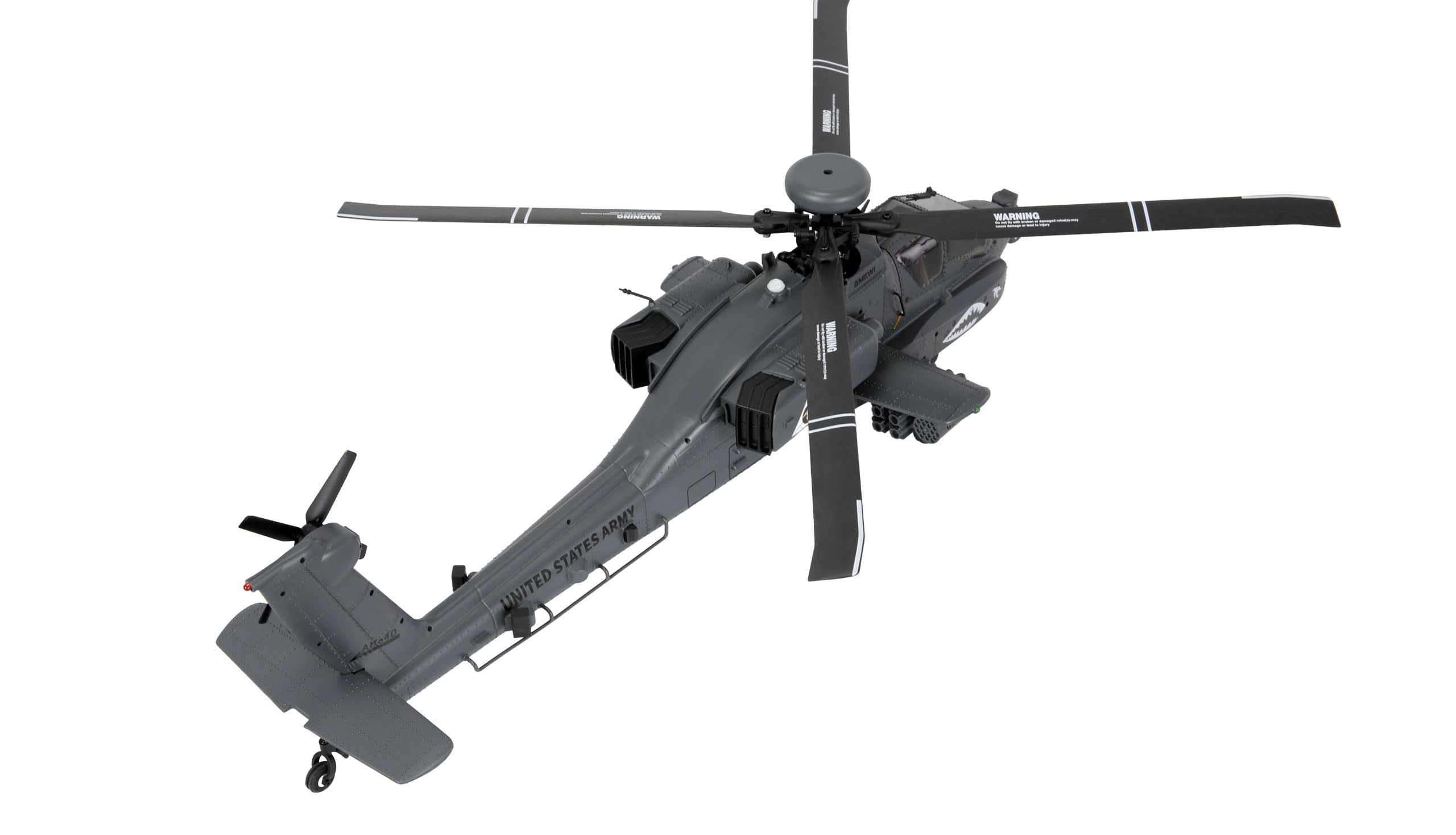 Amewi Apache AH-64D CP Helikopter 6G/3D RTF grau inkl. Fernsteuerung, Akku, Ladekabel, Zubehör