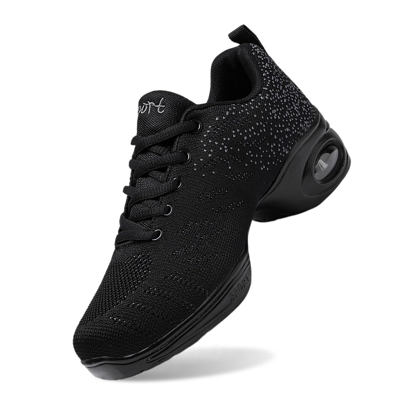 Generisch Damen Schuhe Sport-Jazzschuhe für Damen luftgepolsterte Fitness-Turnschuhe mit Schnürsenkeln vielseitige Tanz-Trainingsschuhe für Freizeit Alltag